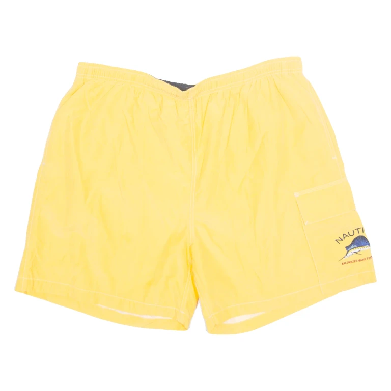 NAUTICA Mesh Lined Mens Swimming Shorts Yellow XL W36