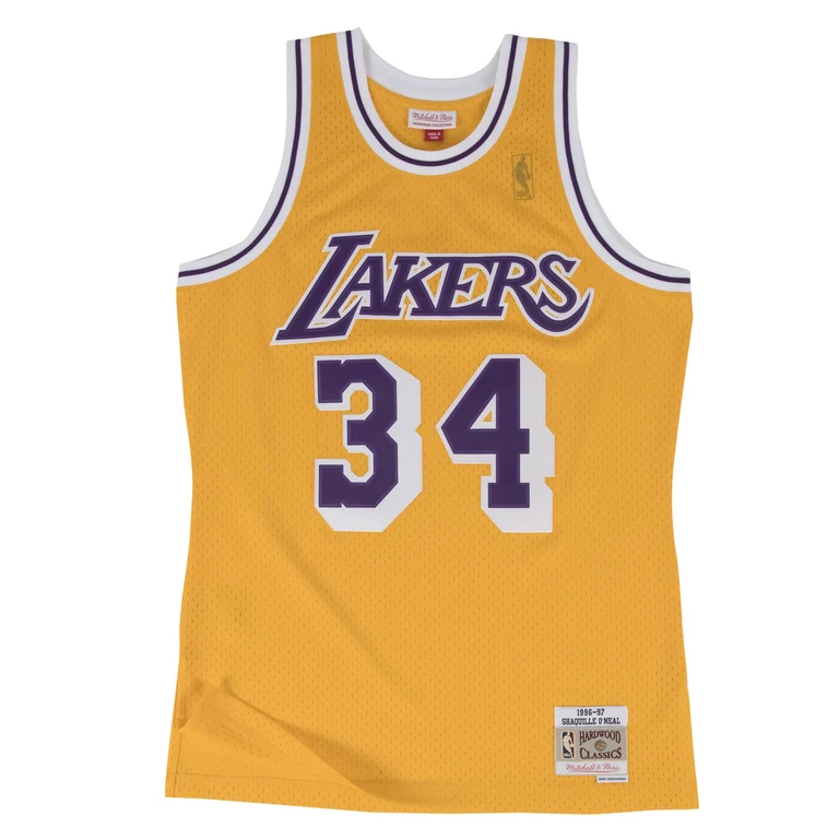 Men's NBA Swingman Home Jersey Lakers 96 Shaquille O'Neal