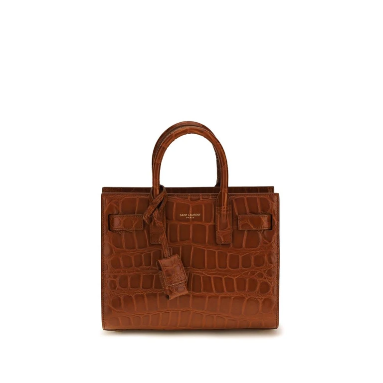 Saint Laurent Brown Calf Leather Bos Taurus Handbag Bag - Women