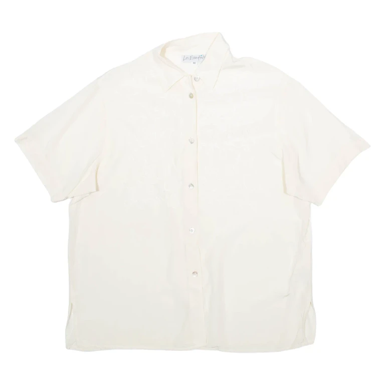 LES ESSENTIELS Womens Shirt Cream Silk M