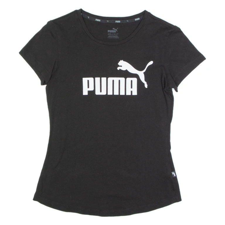 PUMA Womens T-Shirt Black UK 6