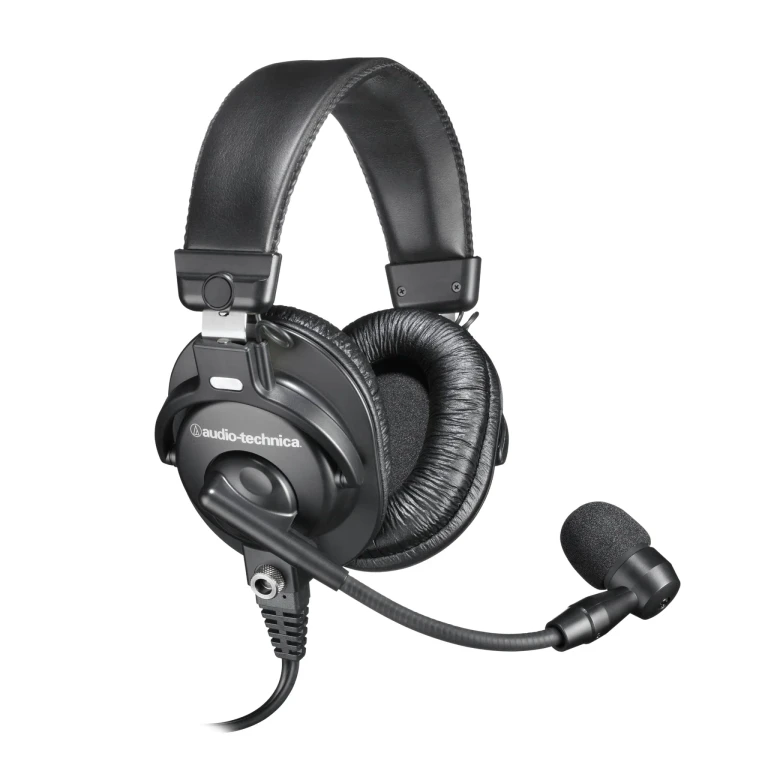 Audio-Technica BPHS1 Broadcast Stereo Headset with Dynamic Cardioid Boom Mic Black, Adjustable