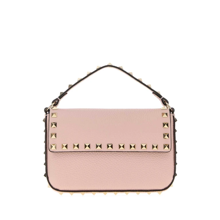 Valentino Garavani Ivory Leather Rockstud Handbag Lightivory Borse A Mano - Women