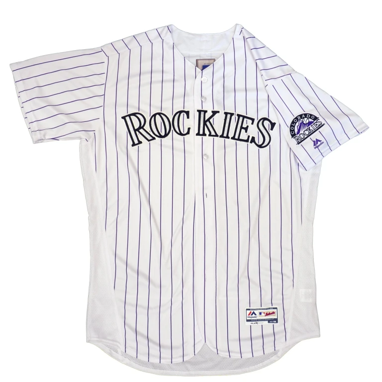 Men's MLB Colorado Rockies Authentic On Field Flex Base Jersey White