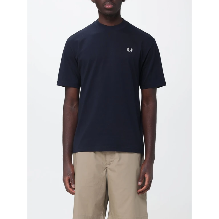 Slim Fit Crew-Neck Cotton T-Shirt with Contrast Logo (M2475608)