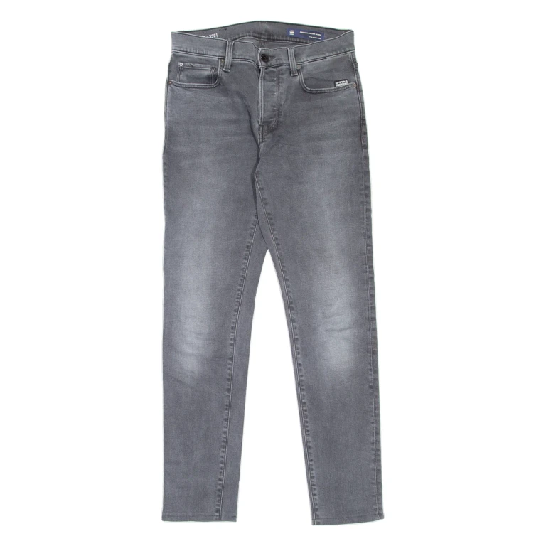 G-STAR 3301 Mens Jeans Grey Slim Tapered Stone Wash W29 L34