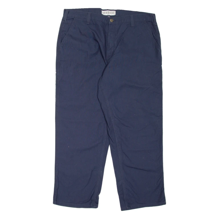 CARHARTT Dungaree Fit Workwear Mens Trousers Blue Relaxed Tapered W38 L30
