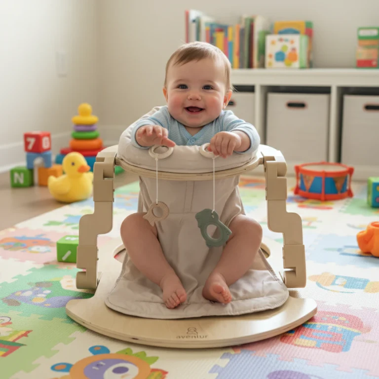 Oakling Premium Foldable Wooden Baby Activity Seat