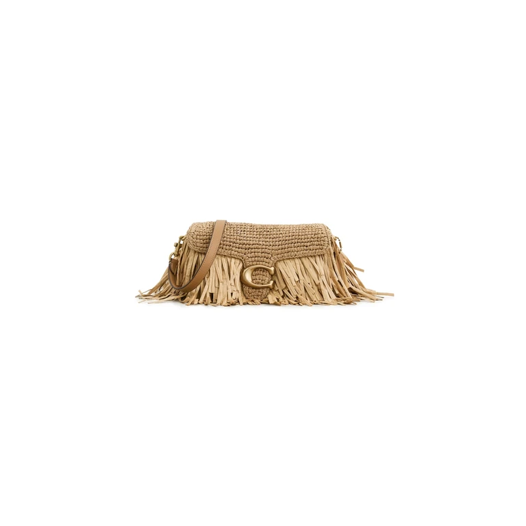 Coach Straw Tabby Shoulder Bag Natural One Size