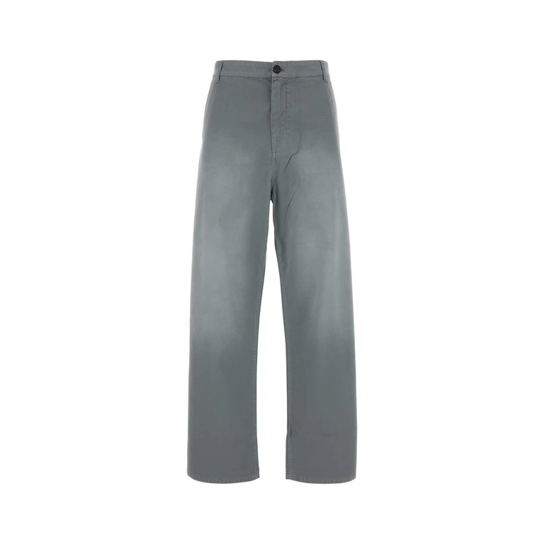 Miu Miu Grey Twill Pant Acciaio Exterior: Cotton Maglieria - Women