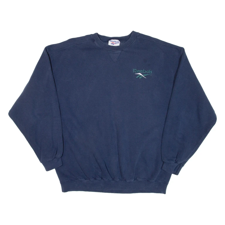 REEBOK Mens Sweatshirt Blue M