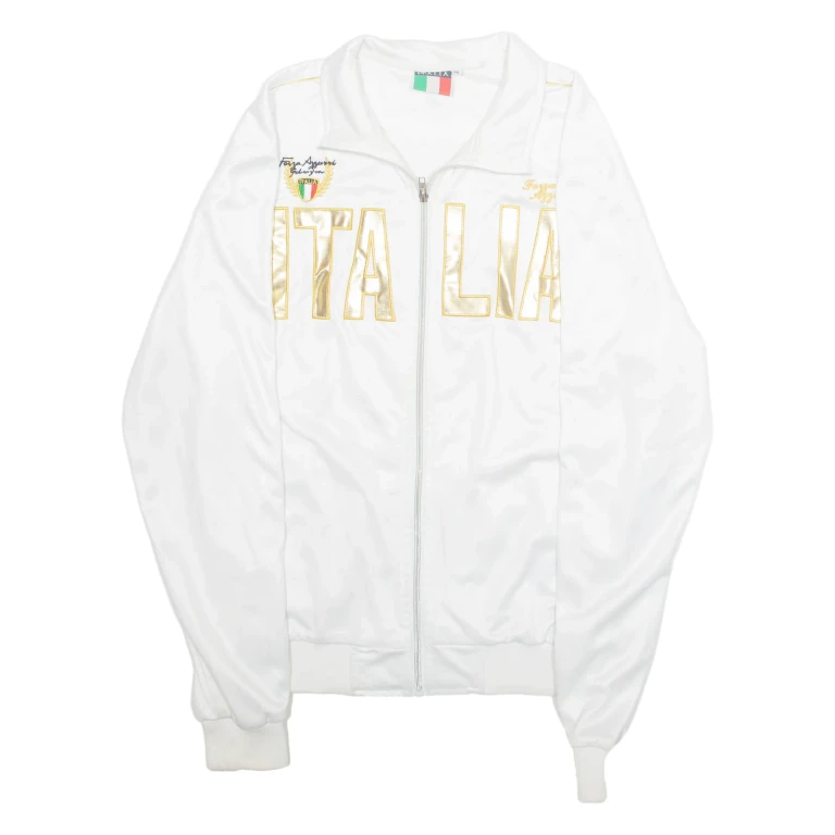 ITALIA Mens Shell Jacket White 2XL