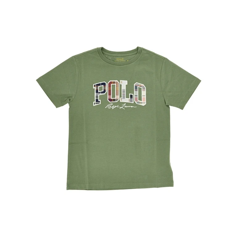 RALPH LAUREN Check logo T-shirt Kids S