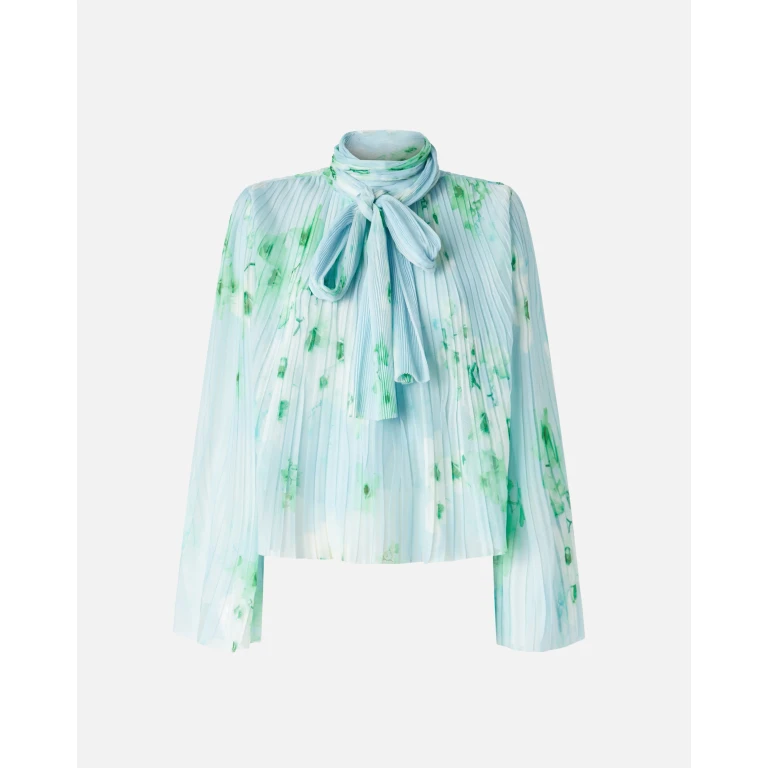Pinko - Blouse légère en crépon plissé à fleurs - 36