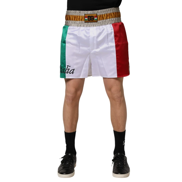 Multicolor Italia Polyester Bermuda Shorts - Men