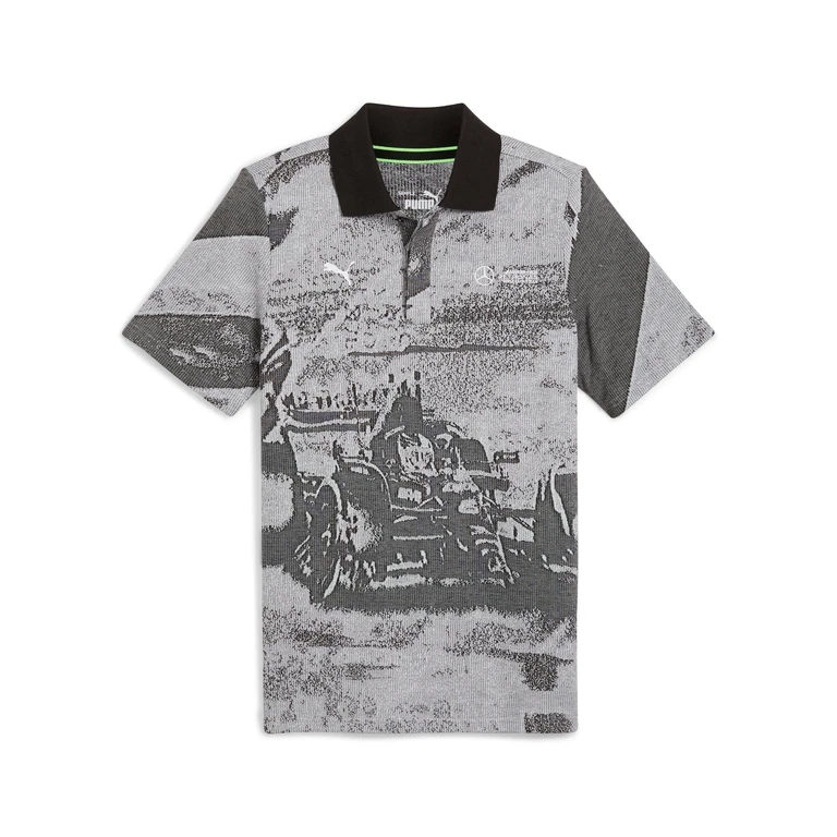 Men's Mapf1 Mercedes Jacquard Polo Polos
