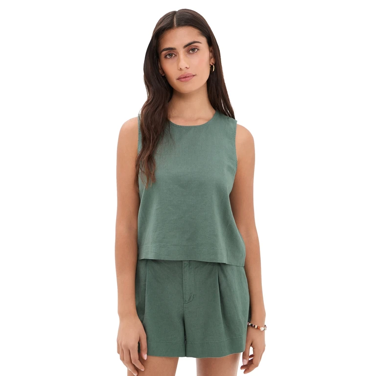 Z Supply Sloane Linen Top Everglade M