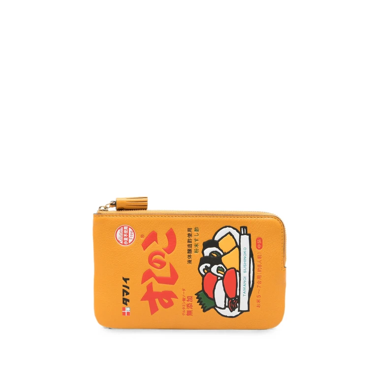 Sushi No Ko Graphic-print Leather Clutch Bag