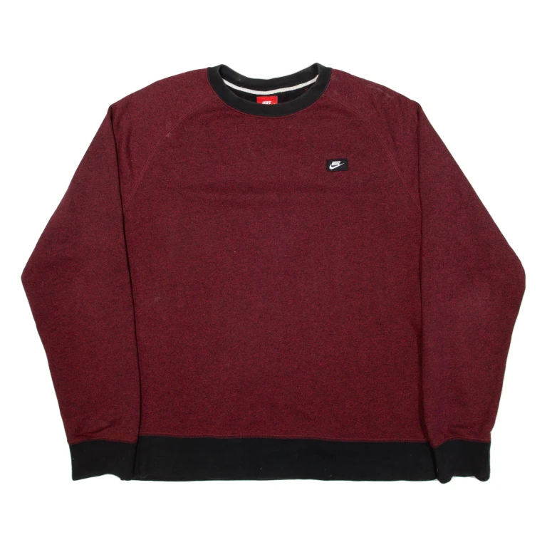 NIKE Mens Sweatshirt Red L