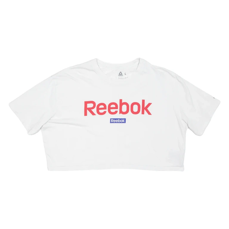REEBOK Cropped Womens T-Shirt White L
