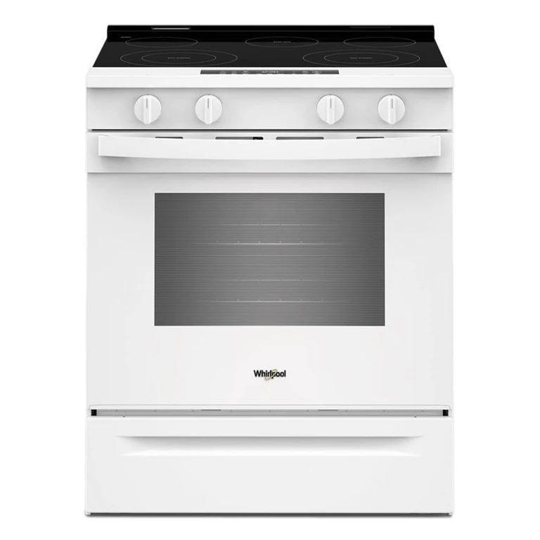 30 in. Electric Smart Range with Air Cooking Technology and Steam Clean in Black 30 in. WSES4530TV