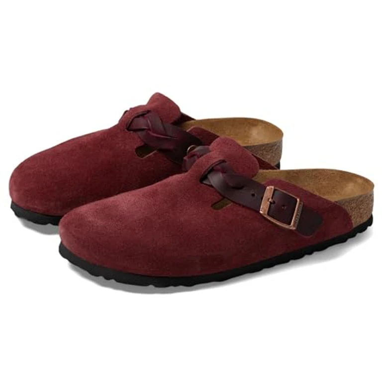 Unisex Boston Braided Suede Leather Zinfandel