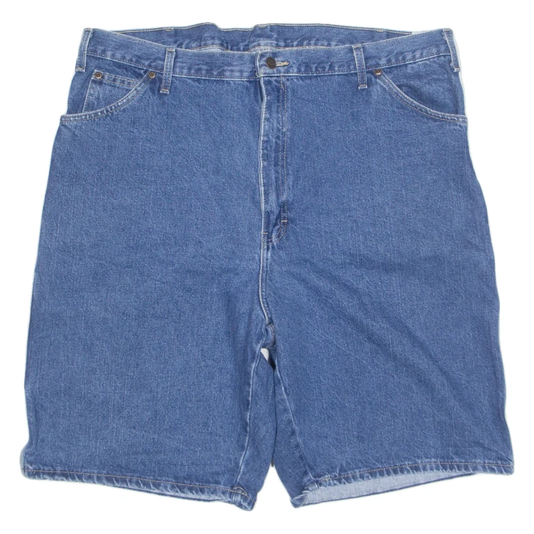 DICKIES Carpenter Workwear Mens Denim Shorts Blue Regular XL W42