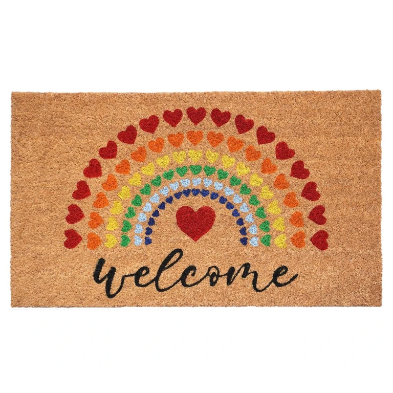 Rainbow Love Welcome Doormat