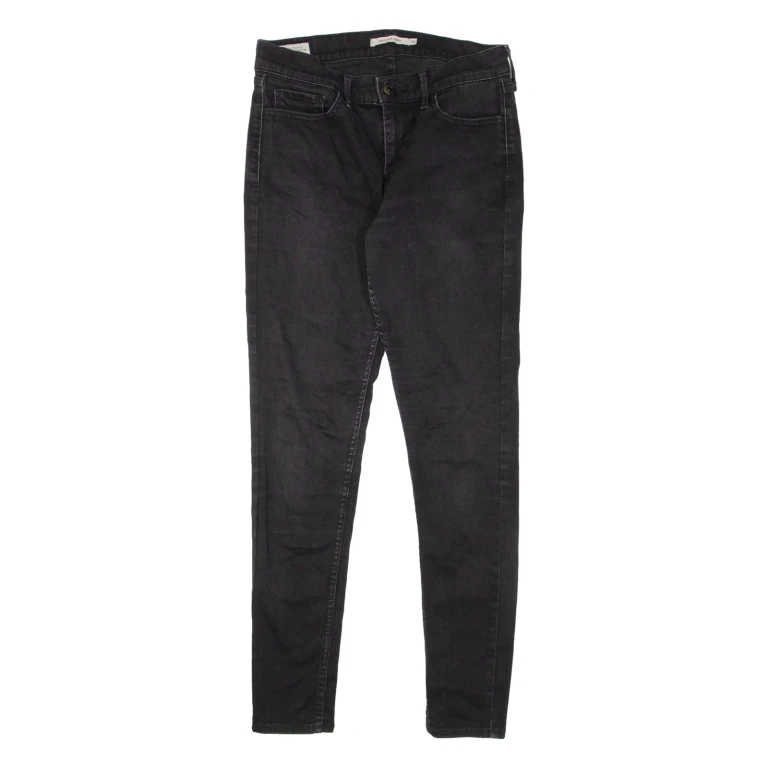 LEVI'S 710 Premium Womens Jeans Black Slim Skinny W26 L30