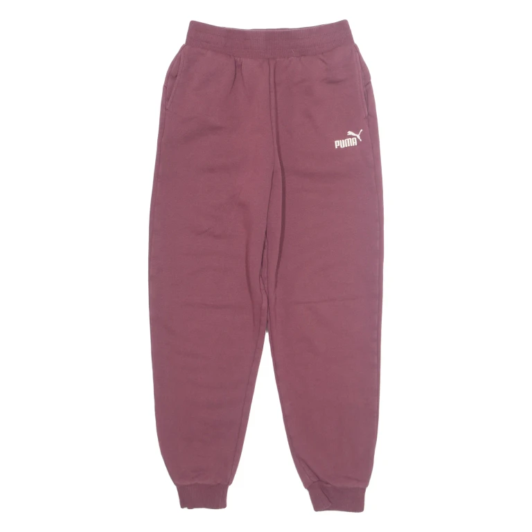 PUMA Womens Joggers Maroon Tapered S W25 L27