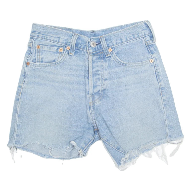 LEVI'S Cut Off Premium E Womens Denim Shorts Blue XS W27