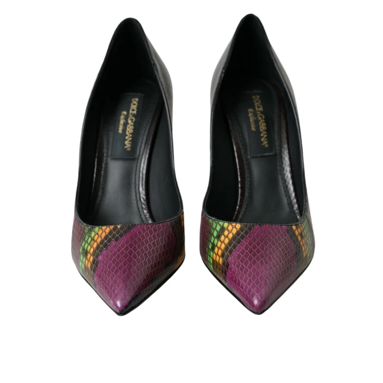 Dolce & Gabbana Multicolor Exotic Leather Heels Pumps Shoes - Women
