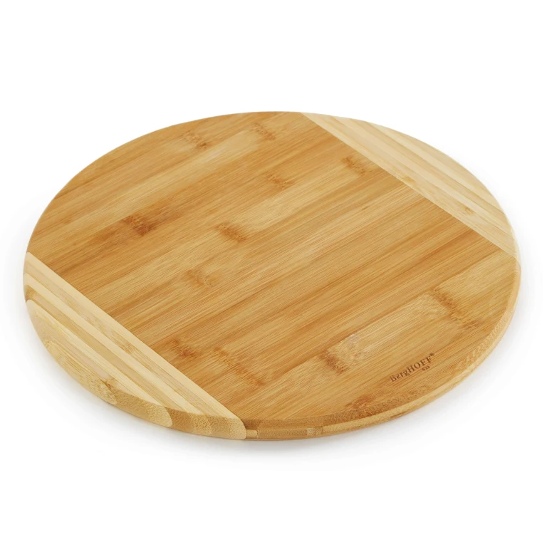 Bamboo Striped Round Cutting Board, 11.8"