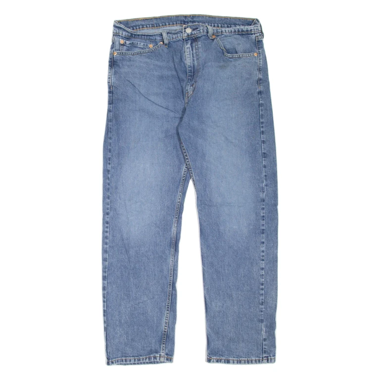 LEVI'S 505 Jeans Mens Blue Regular Straight Stone Wash W36 L30