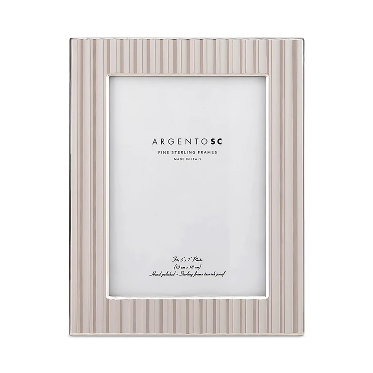Argento Sc Fluted Sterling Silver Picture Frame, 5 x 7