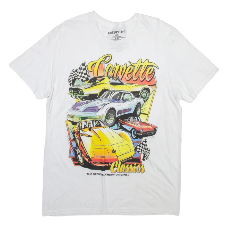 CHEMISTRY Racing Mens T-Shirt White L