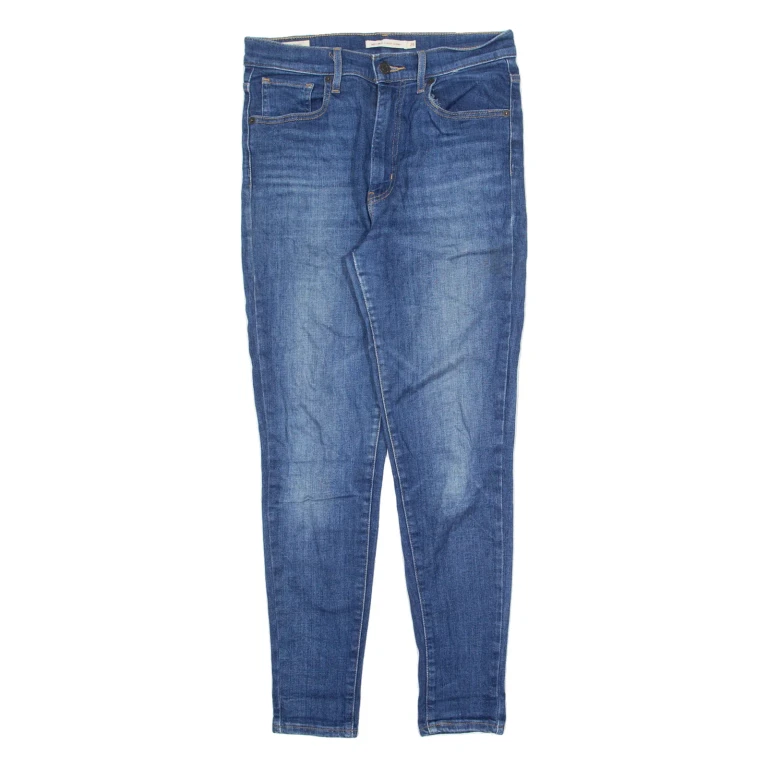 LEVI'S Mile High BIG E Womens Jeans Blue Slim Skinny Stone Wash W29 L28