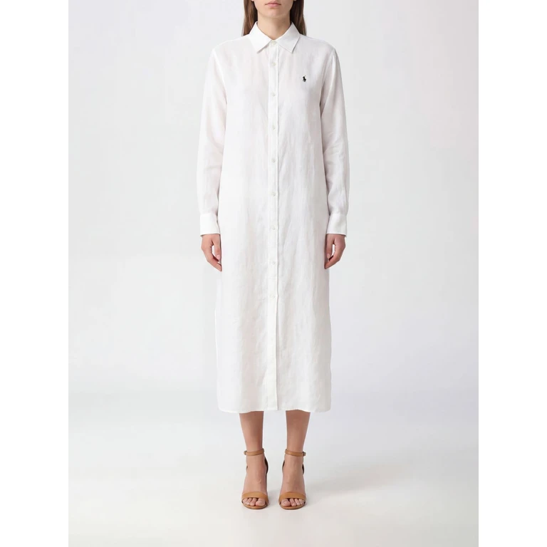 Linen and Organic Cotton Midi Shirt Dress (21564379CREAM)