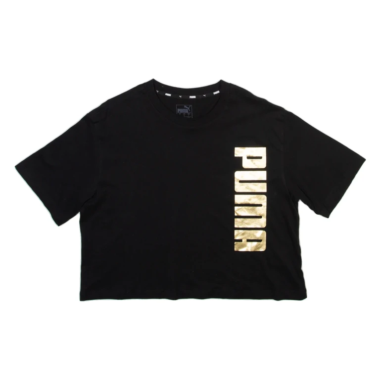 PUMA Cropped Womens T-Shirt Black L