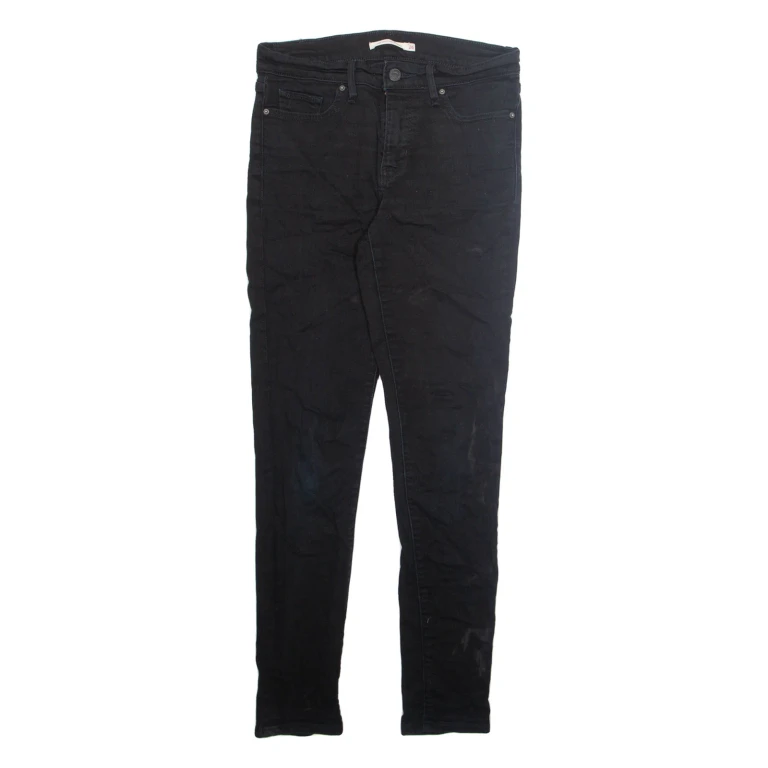 LEVI'S Womens Jeans Black Regular Skinny W26 L27