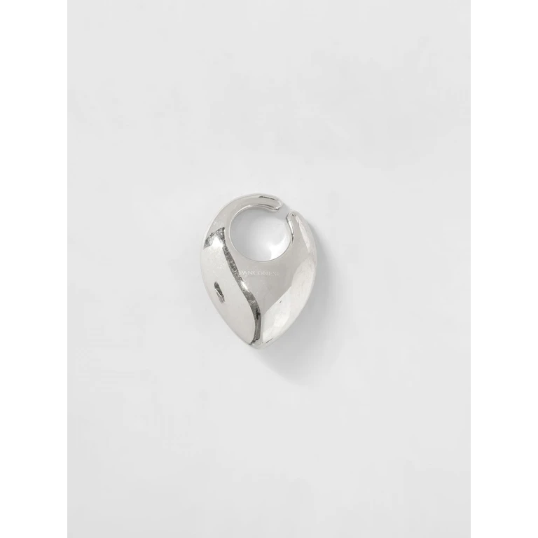Spada Teardrop-Shaped Metal Ear Cuff with Engraved Logo (CAOEA012SSILVER)