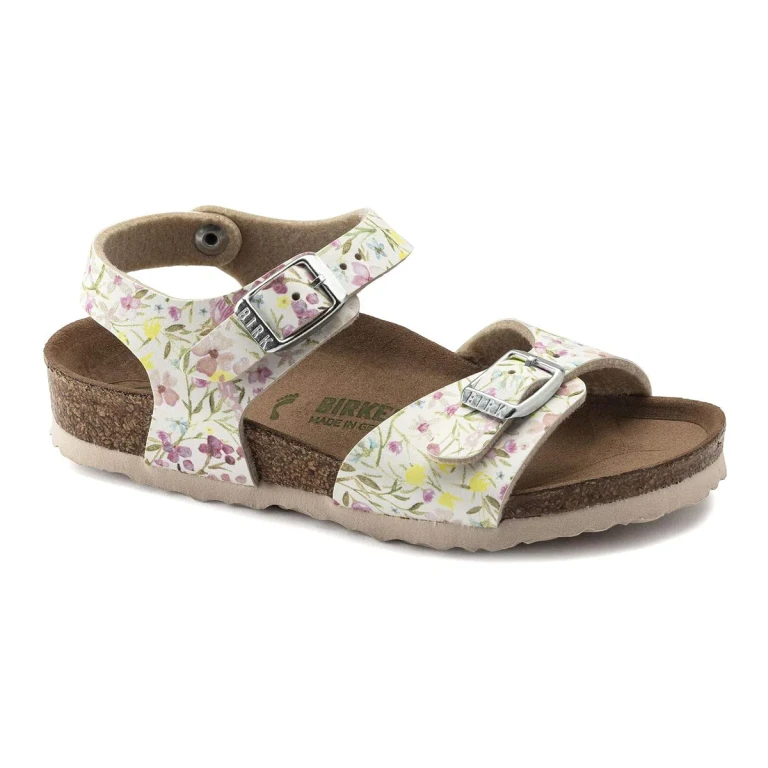 Rio Kids Vegan Birko-Flor Watercolor Flower White