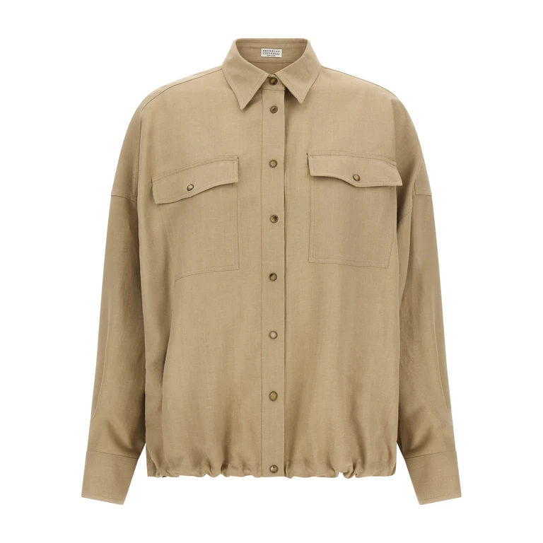 Brunello Cucinelli Beige Viscose Blouse - Women