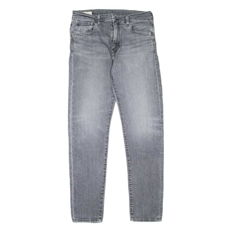 LEVI'S 512 BIG E Jeans Mens Grey Slim Tapered Stone Wash W33 L34