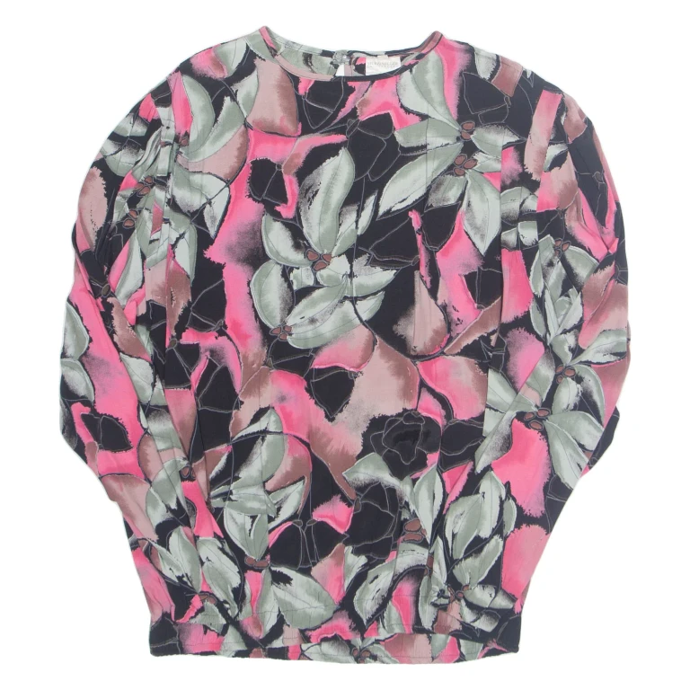 STURZENEGGER Womens Printed Blouse Purple Long Sleeve Floral M