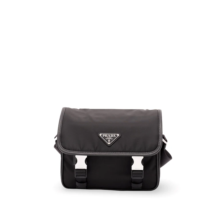 Prada Re-Nylon And Saffiano Leather Shoulder Bag