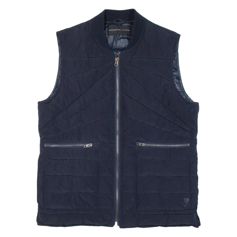 FRENCH CONNECTION Insulated Mens Puffer Gilet Blue M