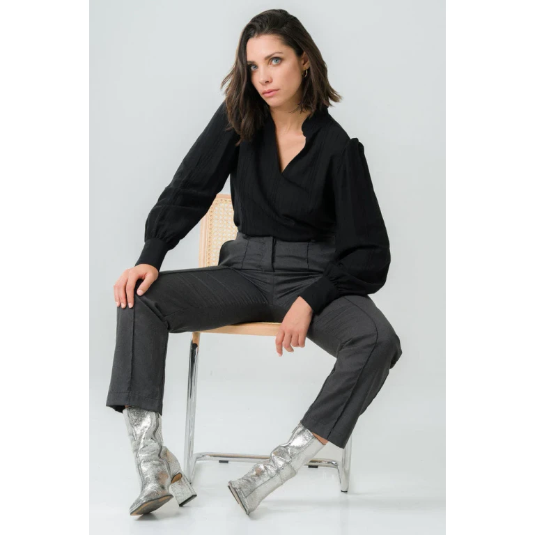 Blouse Orchidée noire