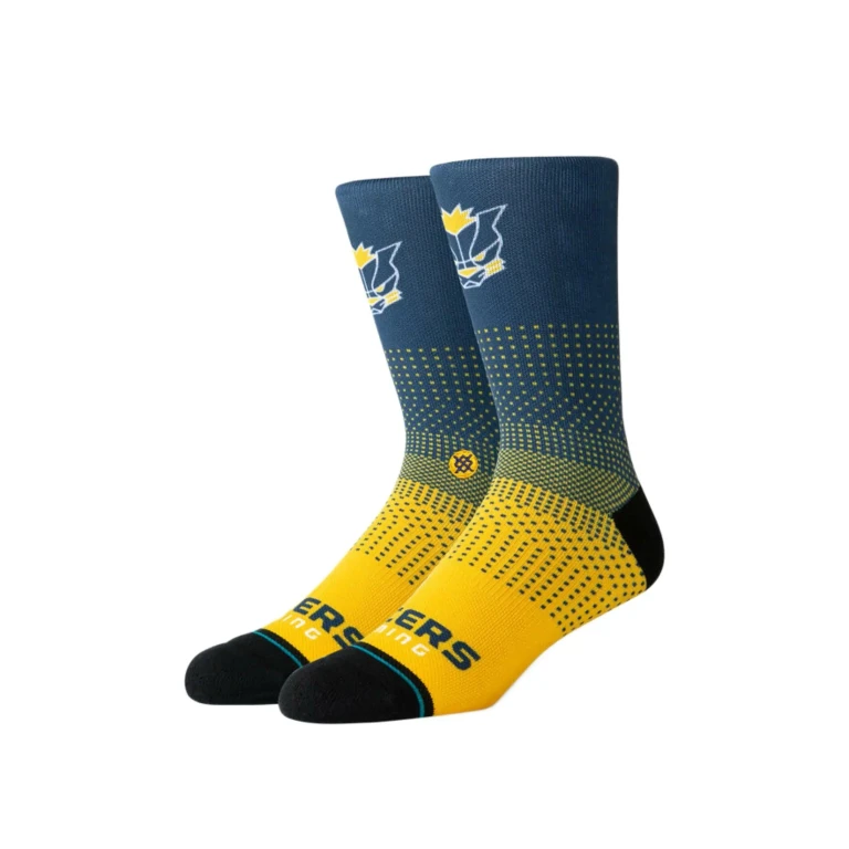 Casual NBA Indiana Pacers Gaming 2K Crew Socks Navy/Yellow