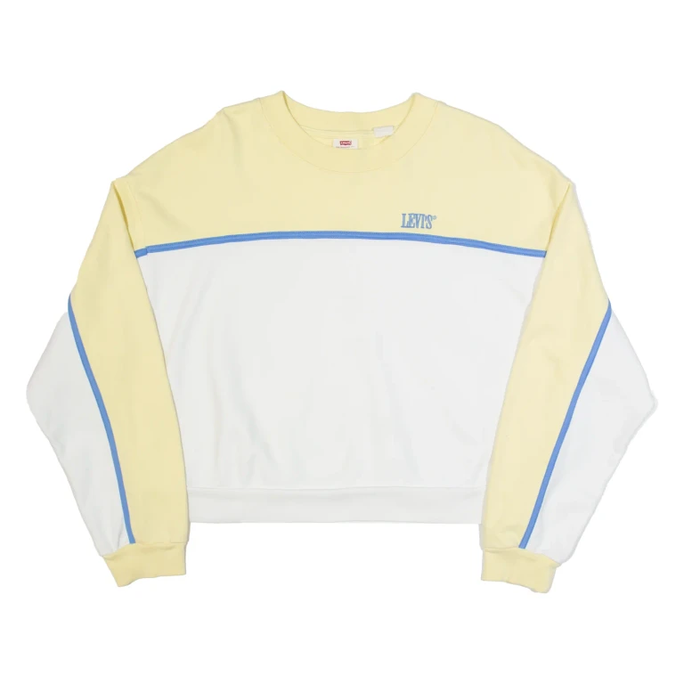 LEVI'S Oversized Cropped Womens Sweatshirt White XS